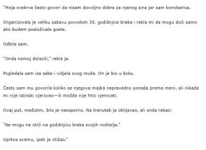 “Moja svekrva često govori da nisam dovoljno dobra za njenog sina jer sam konobarica…” - content image