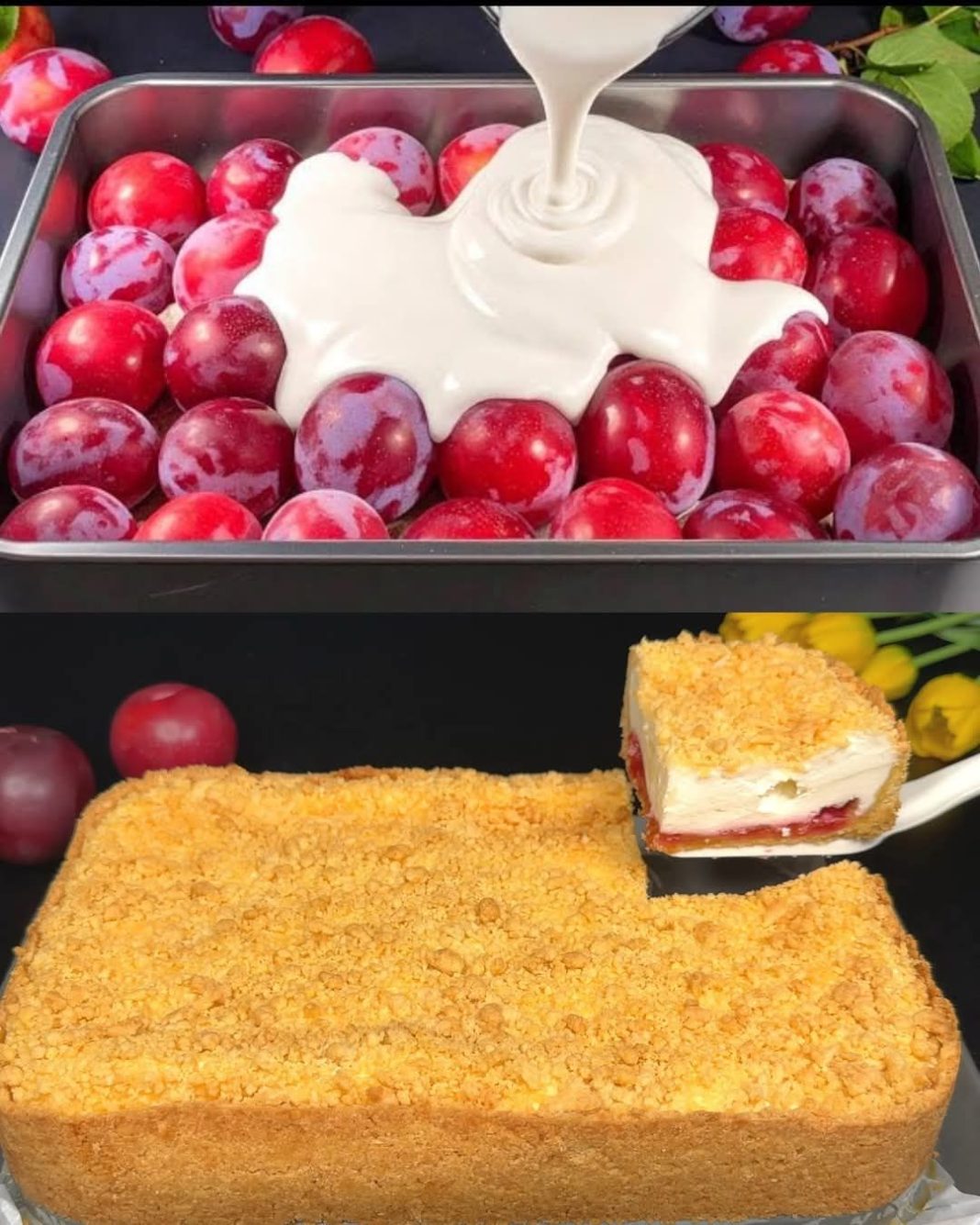 Savršen kolač od šljiva za samo 10 minuta! Najbolji recept. Topi se u ustima. - featured image